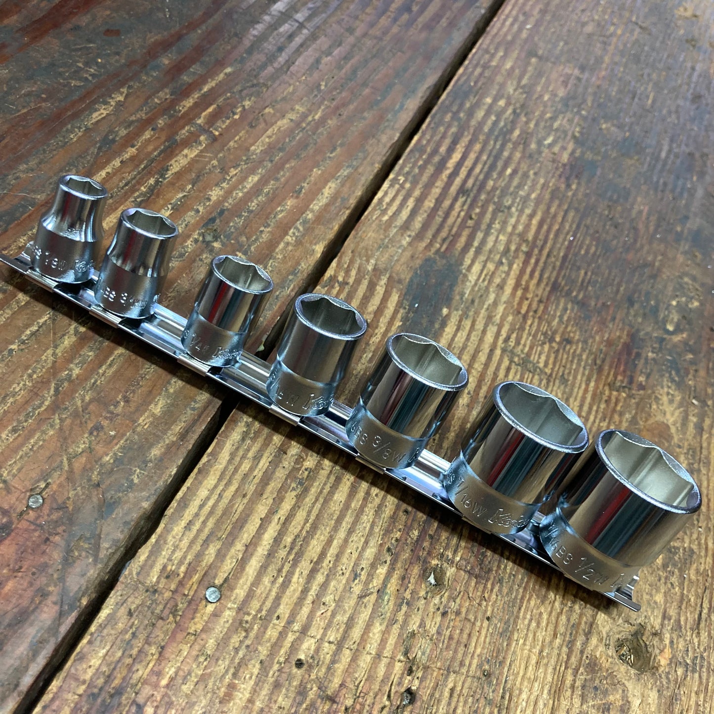 Koken 7pc WHITWORTH 3/8"Drive, 6pt SAE Socket Set 1/8"-1/2" (RS3400W/7)