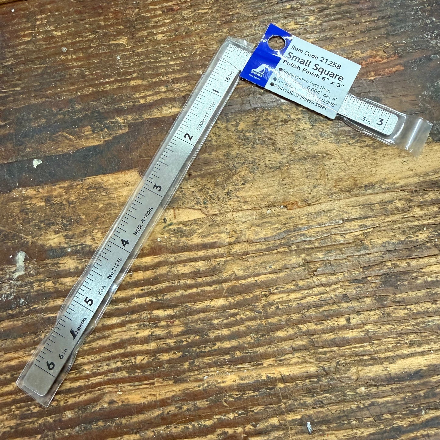 Shinwa 6" x 3" Square - Polish Finish (21258)