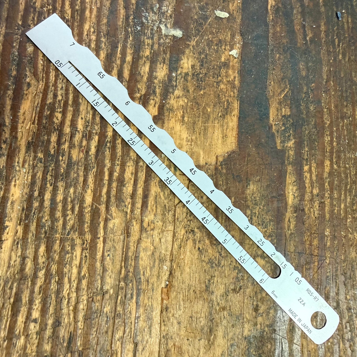 Shinwa Radius Scale A-1 (R 0.5-7mm) 44602 (73570)