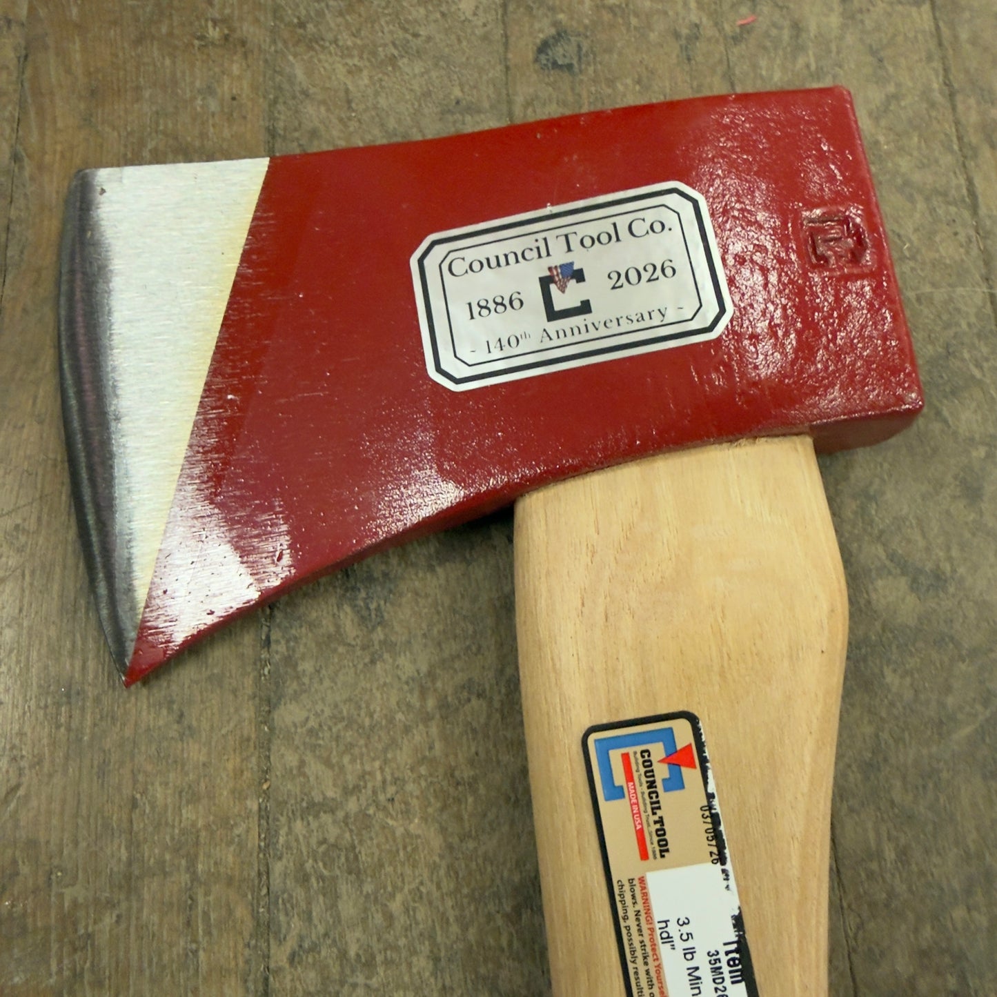 Council Tool 3.5lb Dayton Pattern Miners Axe FLAG - 26" Straight Handle (35MD26)