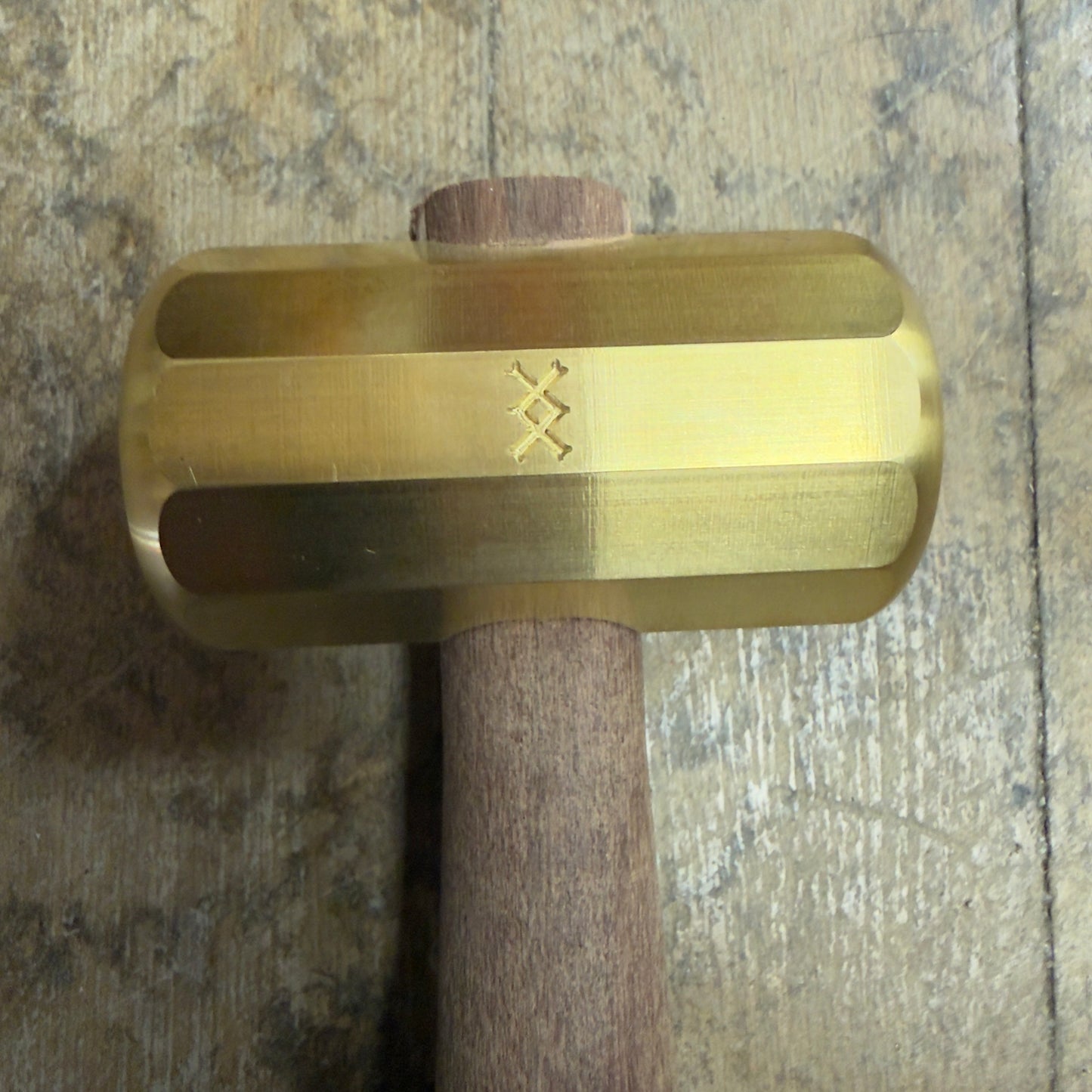 USA Made 1LB Fancy Schmancy Brass Hammer (1LBHAM)