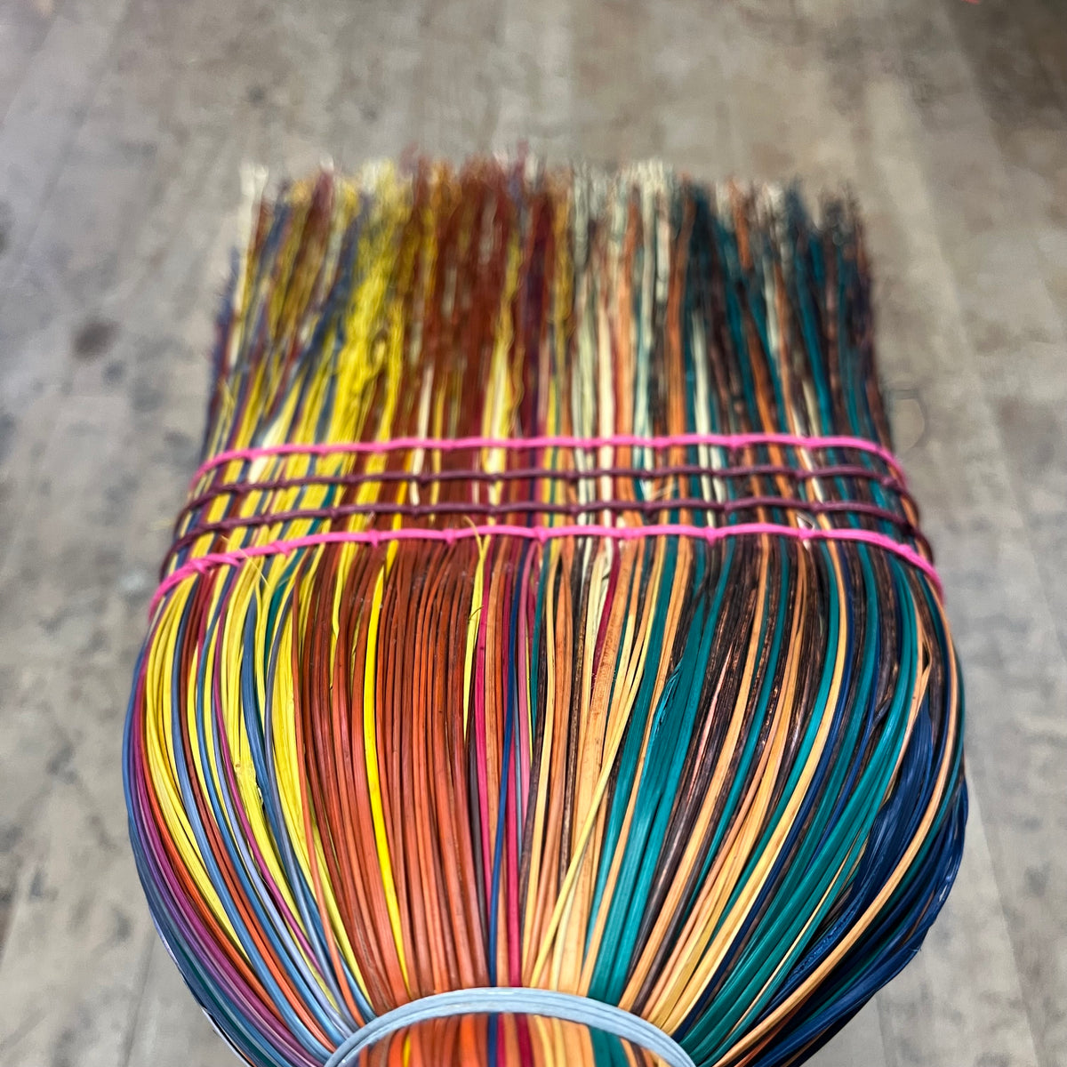 USA Made Multicolored Farmhouse Broom (MULTIBRM)