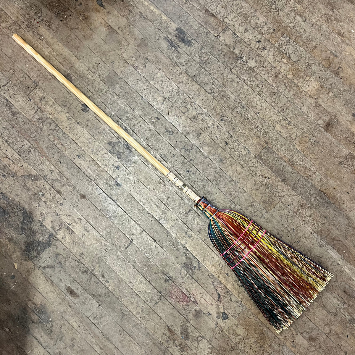 USA Made Multicolored Farmhouse Broom (MULTIBRM)