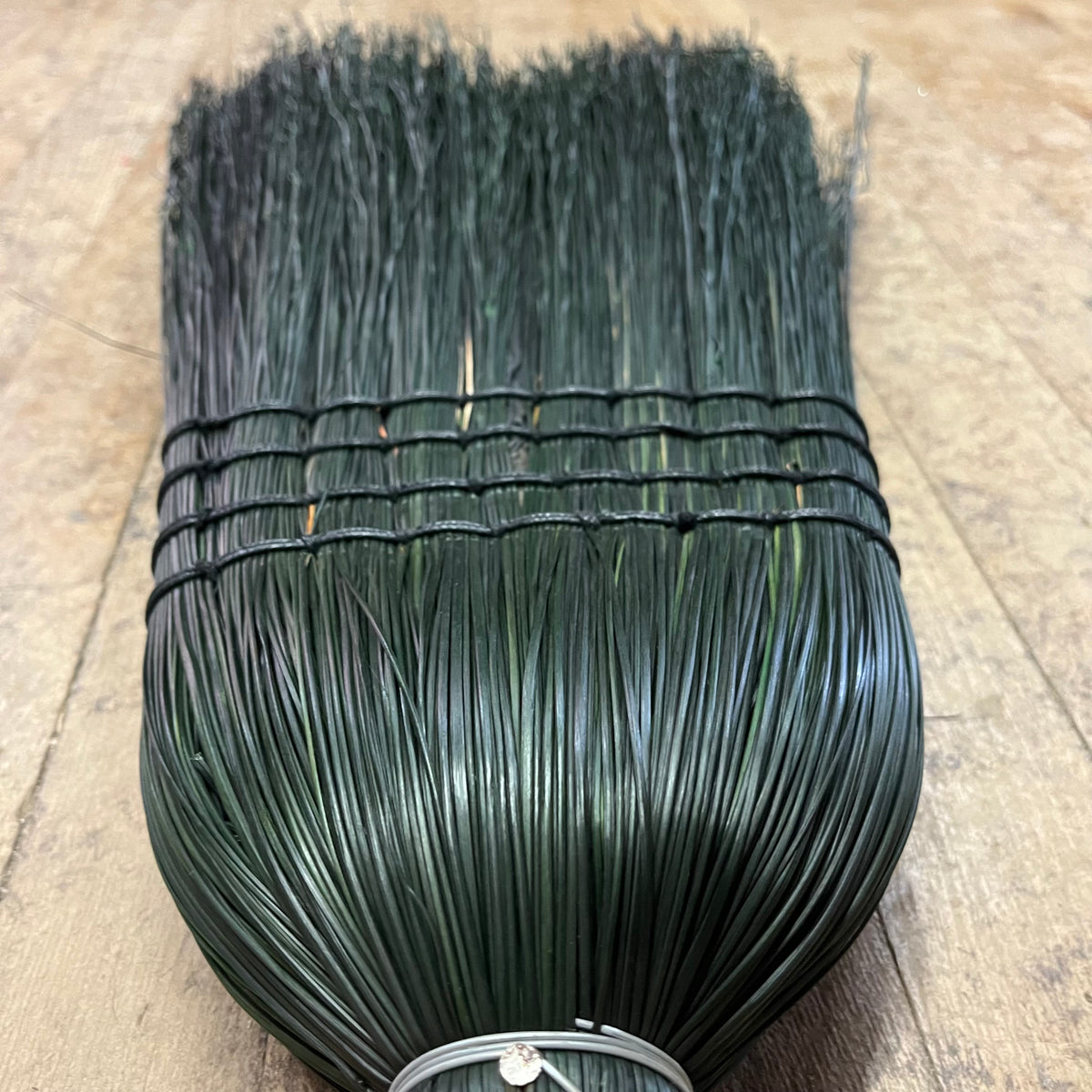 USA Made Black Broom w/ Black Oak Handle w/ Black Stitching (BLKBRM)