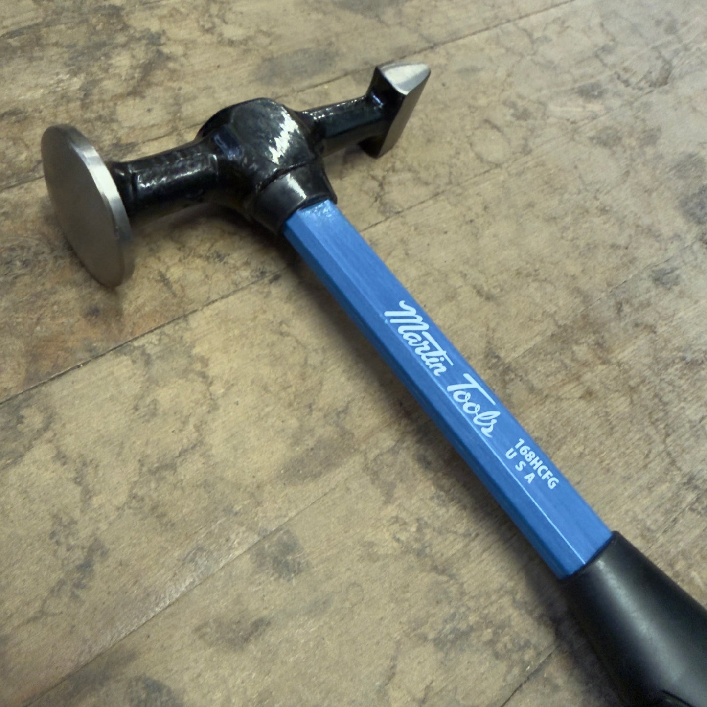 Martin High Crown Cross Pein Finishing Hammer w/ Fiberglass Handle (168HCFG)