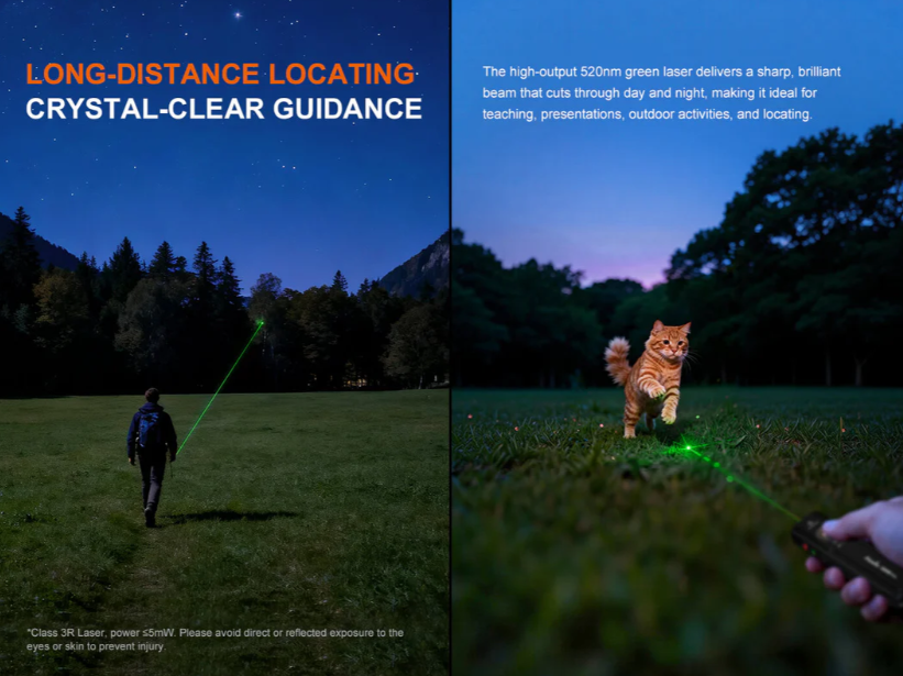 Fenix E06R Pro RG Triple Color Flashlight with Green Laser (E06R-PRO-RG)
