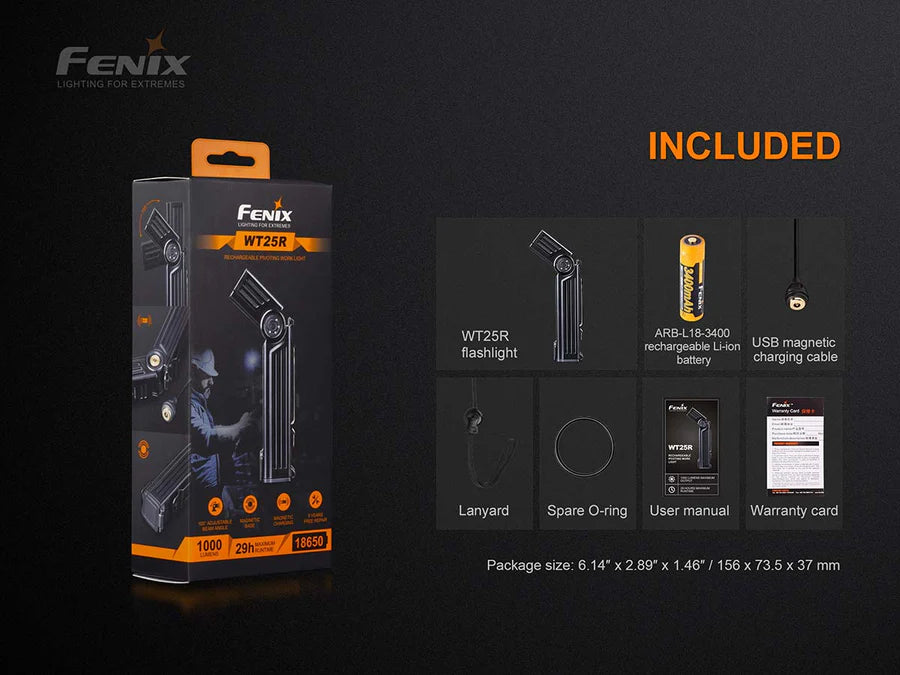 Fenix 1000 Lumen Adjustable Head Flashlight (WT25R)