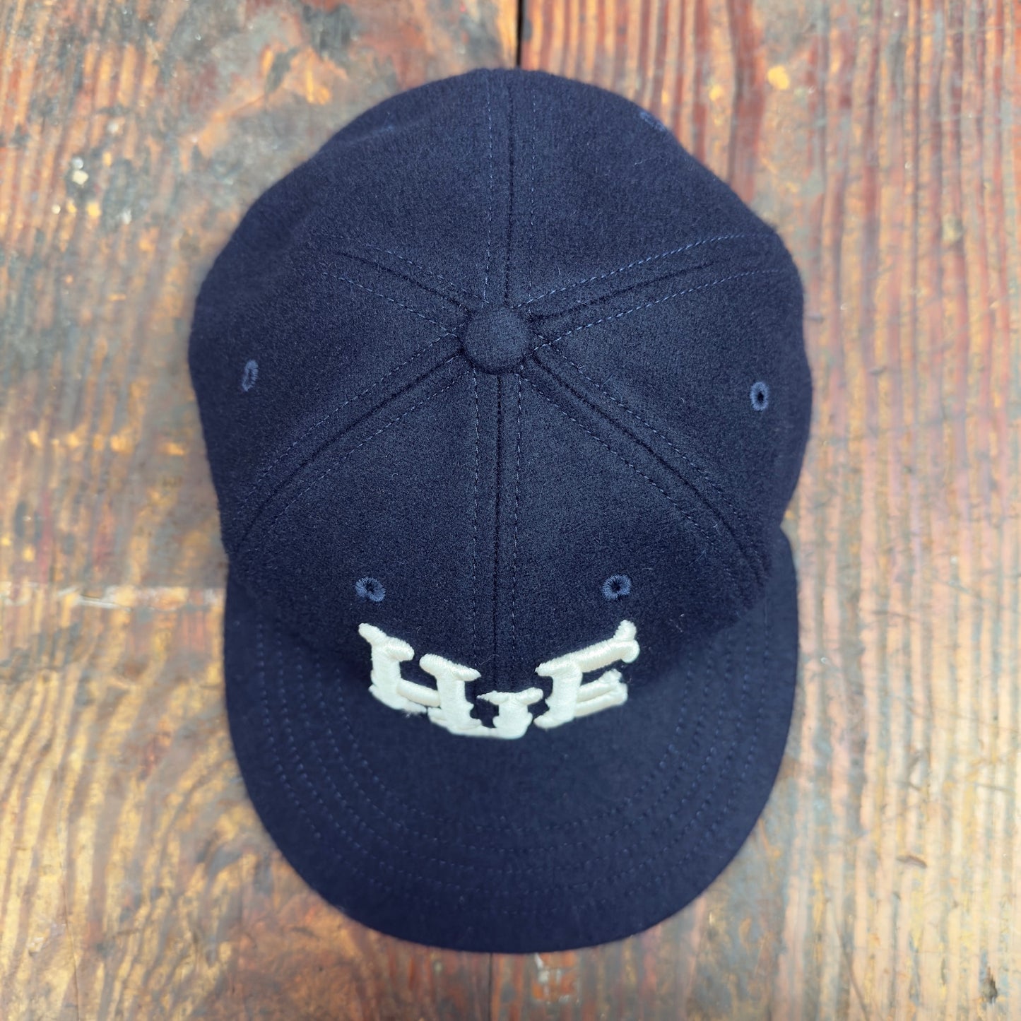 HJE Navy Blue Melton Wool USA Made Snapback Hat (THE-HAT)