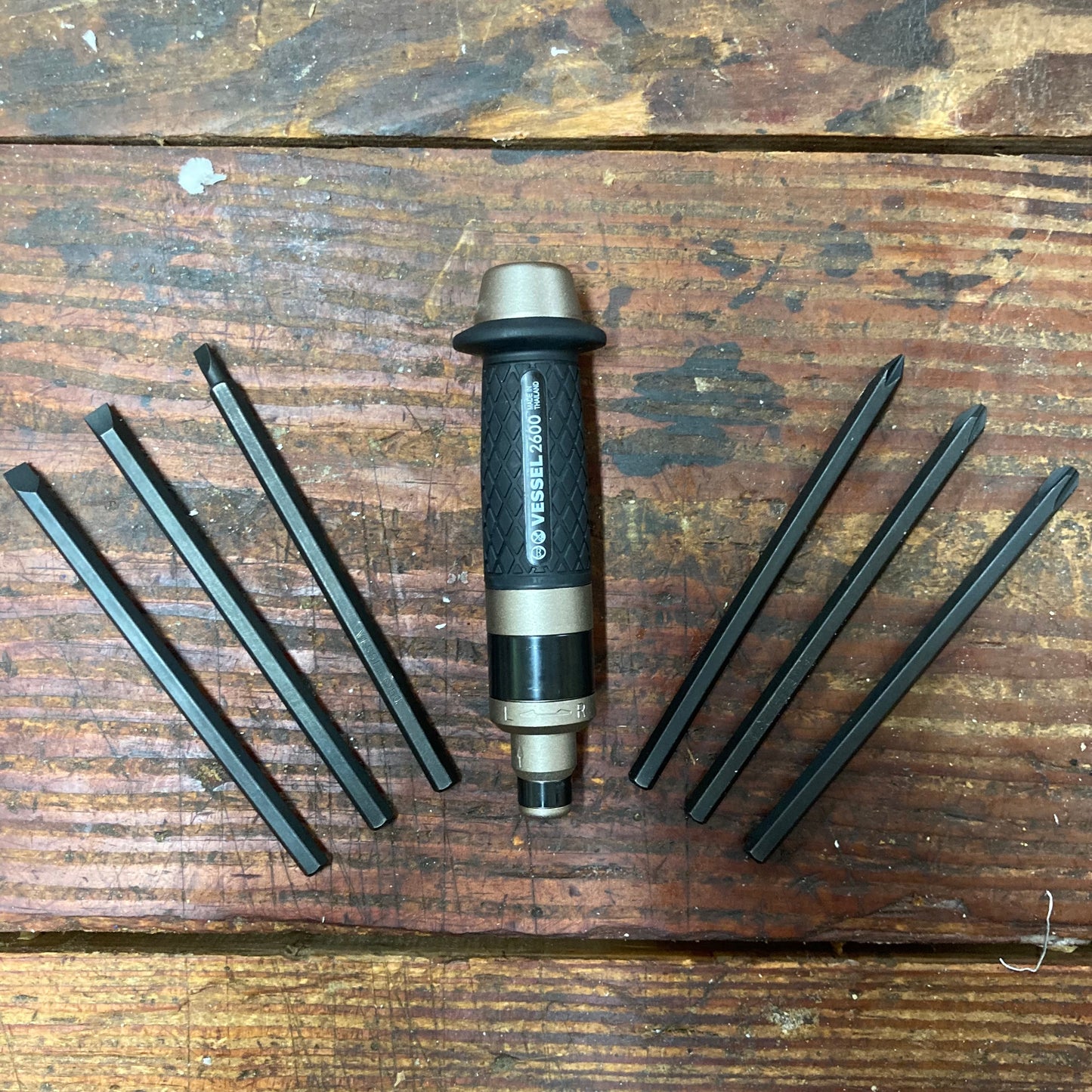 Vessel Manual Impact Driver 1/4" Hex Set (260002)