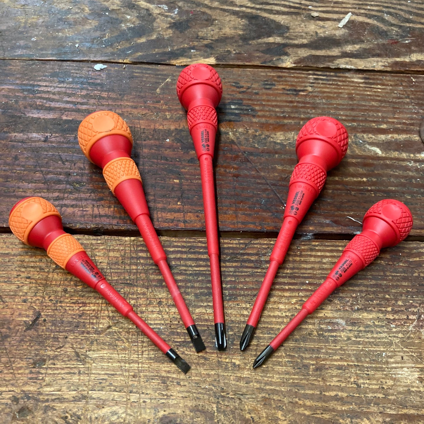 Vessel Ball Grip Insulated Screwdriver 5PC. Set (2005PBU)