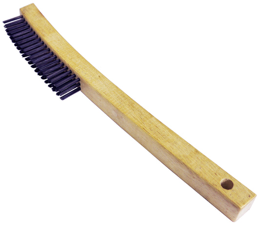 Long Curved Handled Wire Scratch Brush (1-S)