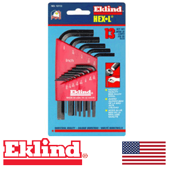 Eklind 13pc Short Allen Wrench Set (.050" - 3/8") (10113)