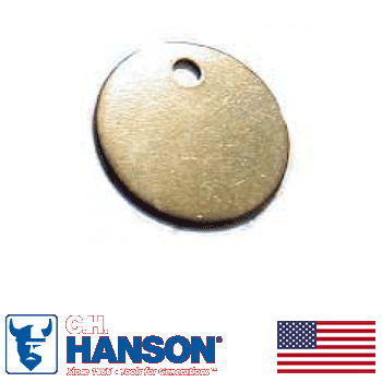 18 Gauge 1 1/2" Round Solid Brass Tags (1098)