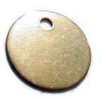 18 Gauge 1 1/2" Round Solid Brass Tags (1098)