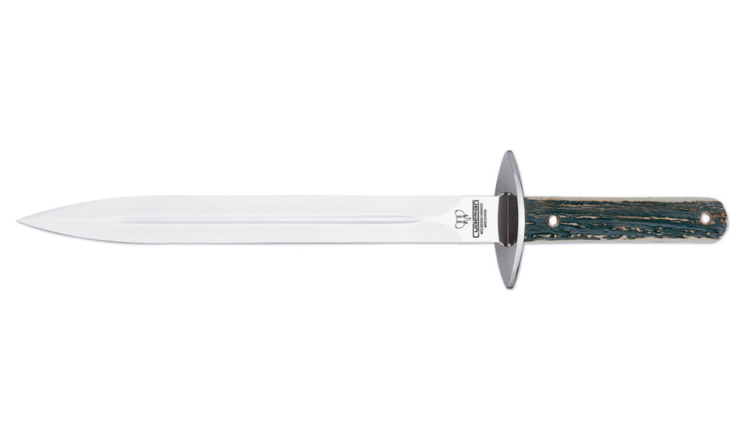 Cudeman Full Tang Dagger (Pig Sticker) w/ Stag Handle (113-C)