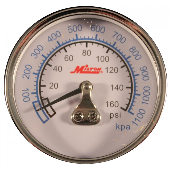 Milton 1/4" NPT Mini High Pressure Gauge 1191