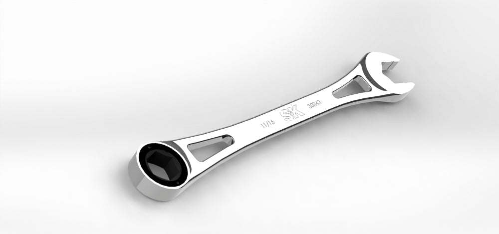 11/16" 6 Point Fractional Combination Chrome X-Frame® Wrench (SK80043)