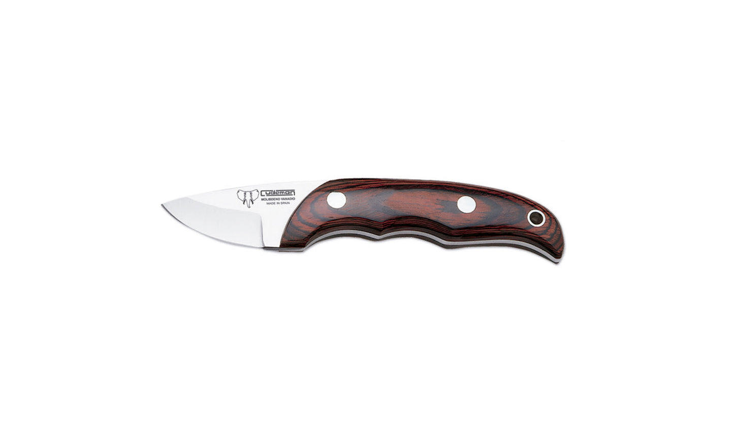 Cudeman Full Tang Skinning Knife w/ Wood Handle (129-R)