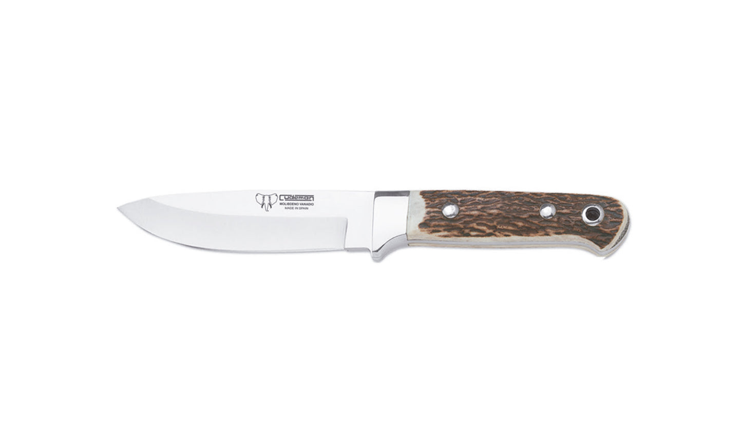Cudeman Full Tang Hollow Grind Stainless Belt Knife w/ Stag Handle (152-C)