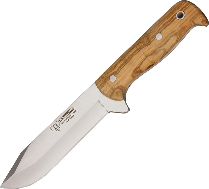 Cudeman Hunter Oliver Wood Handle Stainless Fixed Blade Knife (CUD119L)