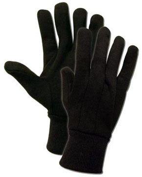 One Dozen Brown Jersey Gloves (#750)