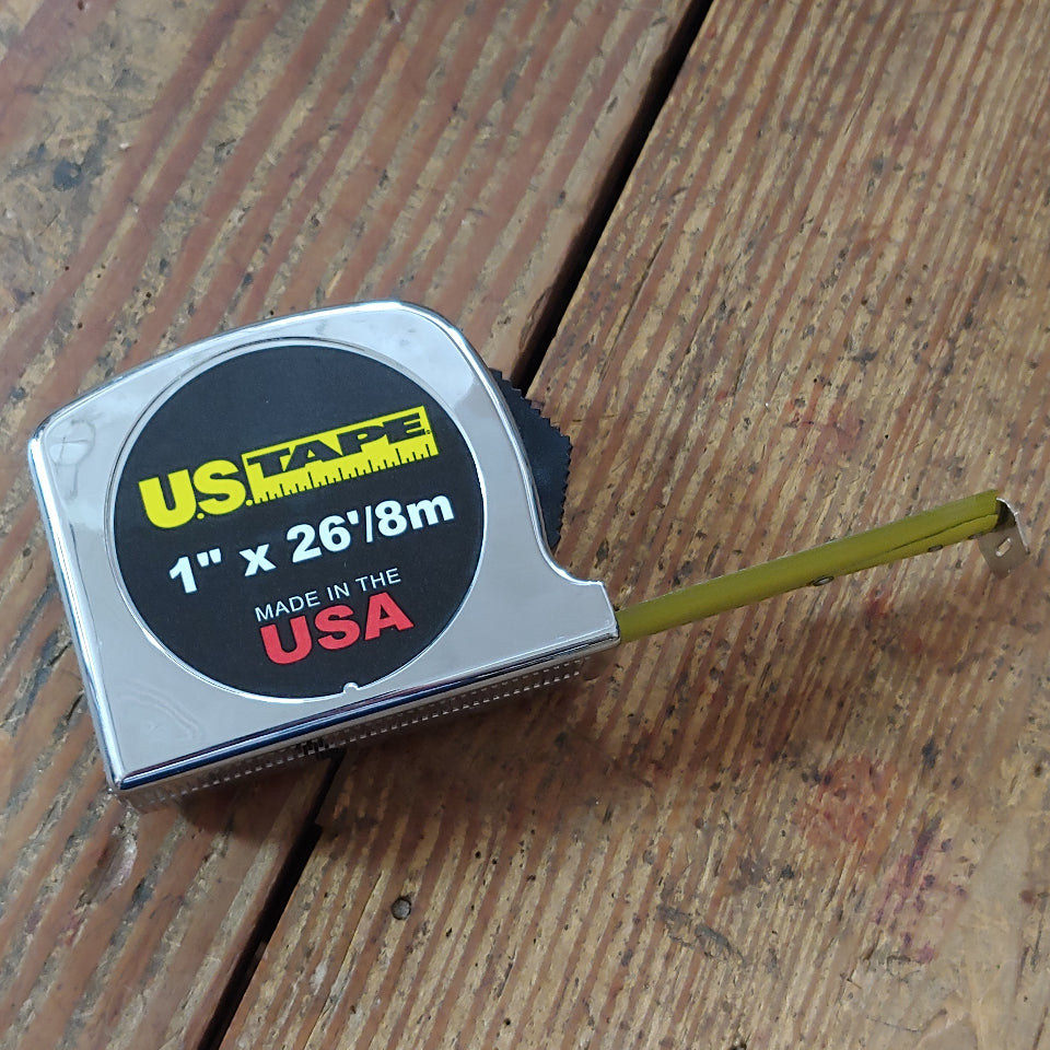 U.S. Tape 1" x 26' 8m Tape Measure (57243)