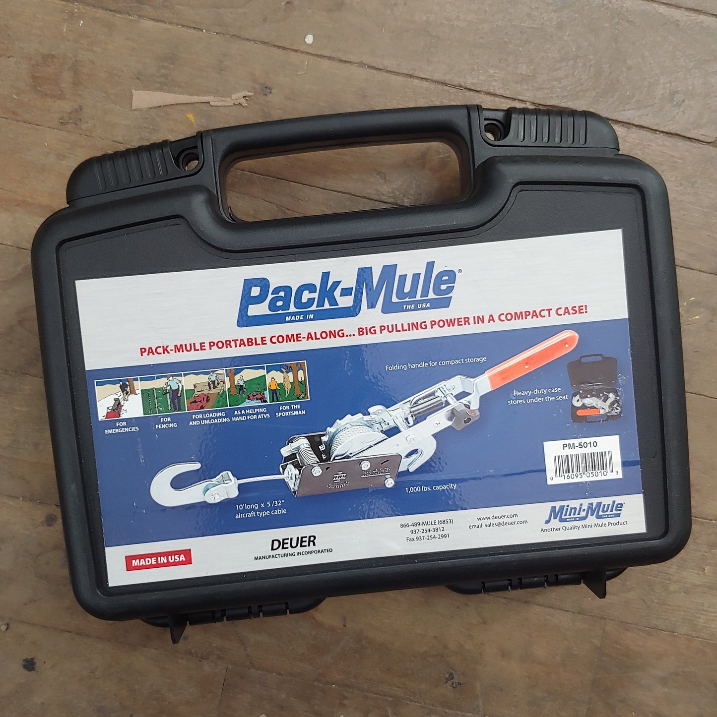 Deuer Pack-Mule 1000 lb capacity, 10' cable (pm-5010)