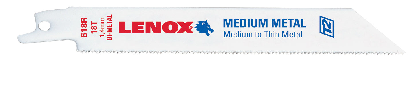 8" 18TPI Lenox (5 per pack) Bi-Metal Sawzall Blades (20578818R)