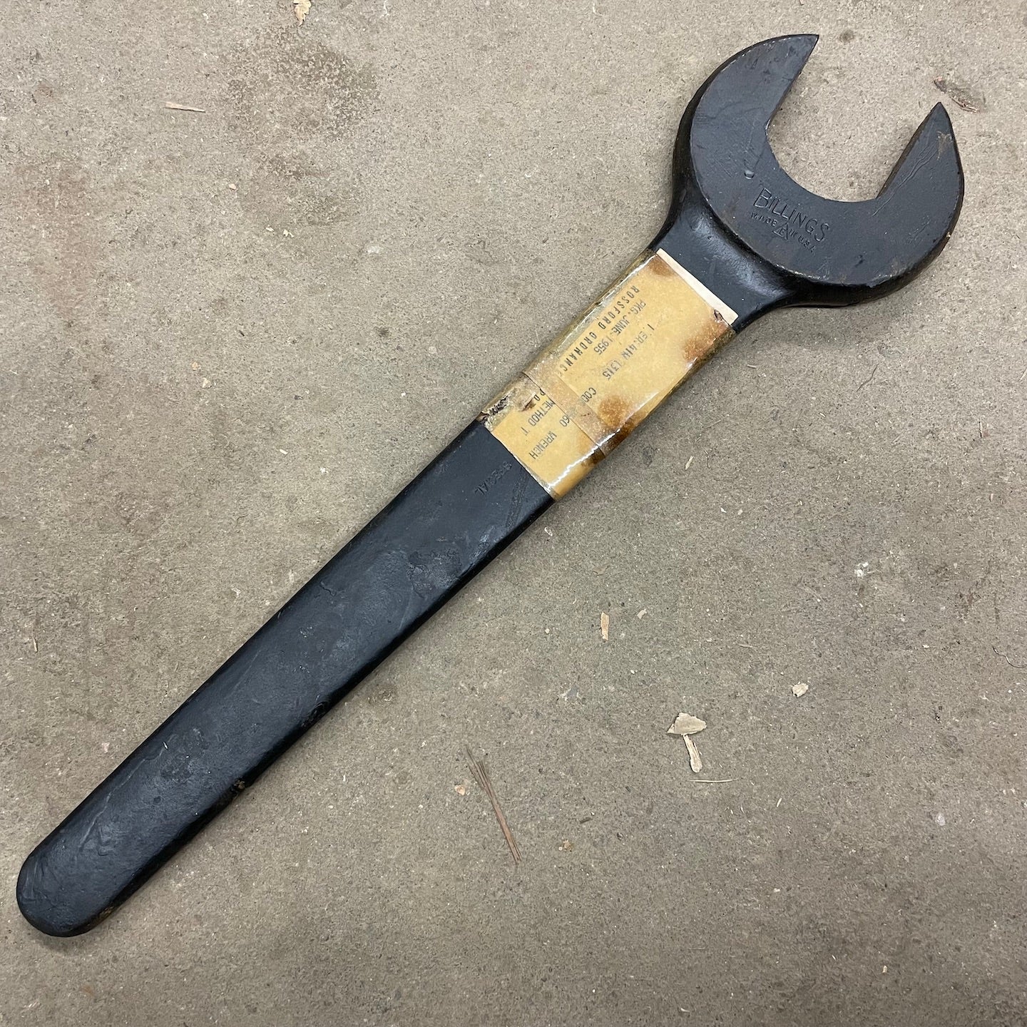 NOS WWII Era 2 1/4" Open End Billings Wrench