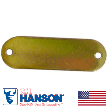 18 Gauge 5/8  x 1 29/32  Solid Brass Nameplate (21B)