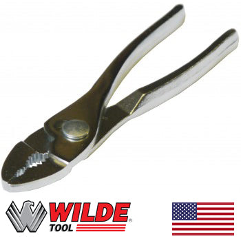 Wilde 6-1/2" Thin-Nose Slip-Joint Pliers - Chromed (261)