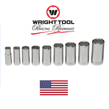 3/8" Drive 9 Piece 12 Point Deep Socket Set 3/8" - 7/8" (300WR)