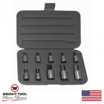 3/8" & 1/2" Drive 10 Piece Hex Bit Socket Set  (311WR)