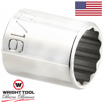 Wright Tool 3122 3/8" Drive 12 Point Standard Socket, 11/16" (3122WR)