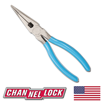 Channellock 7 1/2" Long Nose Pliers with Side Cutter (317)