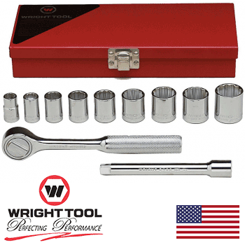 3/8" Drive 11 Piece 12 Point Standard Socket Set (328WR)