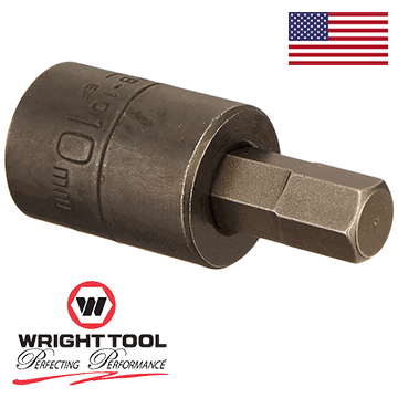 10mm 3/8" Dr. Metric Impact Hex Bit Socket #32B-10MM (32B-10MMWR)