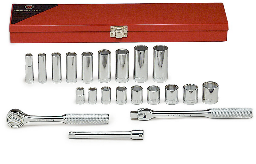 3/8" Drive 21 Piece 12 Point Standard & Deep Socket Set 3/8" to 7/8" (338WR)