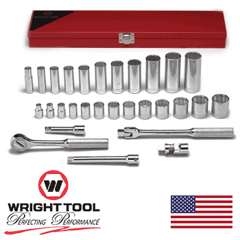 3/8" Drive 29 Piece 12 Point Standard & Deep Socket Set (340WR)