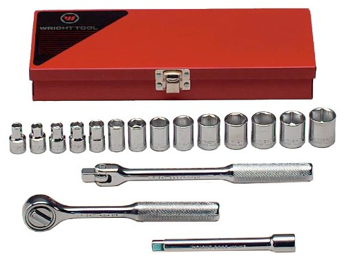 3/8" Drive 17 Piece 6 Point Standard Metric Socket Set (366WR)