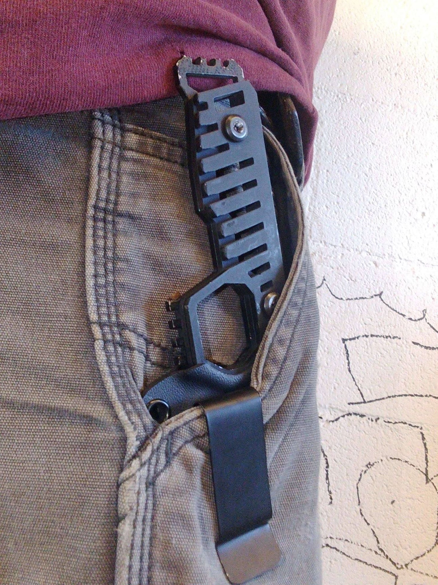 Angels Gate 3" EDC Knife w/ Kydex Sheath by Jesse Small (EDC-3)