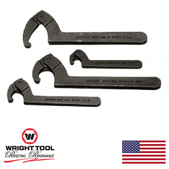 4 Pc. Adjustable Hook Spanner Wrench Set 9630-9633 (9629WR)