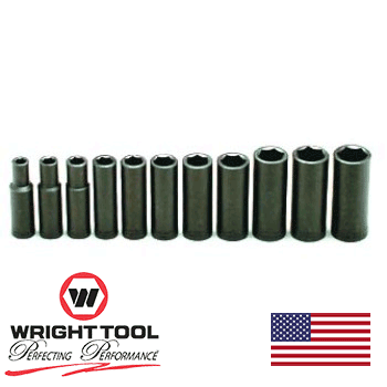 1/2" Dr. Wright 11 Pc. Deep Impact Socket Set 3/8  - 1" (412WR)