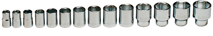 1/2" Dr. Wright 14 Piece 6 Point Standard Socket Set 7/16  - 1 1/4  (419WR)