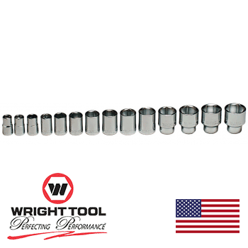 1/2" Dr. Wright 14 Piece 6 Point Standard Socket Set 7/16  - 1 1/4  (419WR)