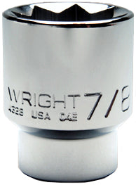 1/2" Dr. Wright 11/16" Special 8 Pt. Square Standard Sockets (4322WR)