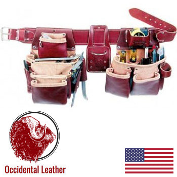 Occidental Leather 5089LH Seven Bag Framer – Left-Handed – Premium Leather Tool Belt With 23 Pockets