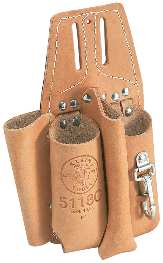 Tool Pouch for Pliers, Folding Rule, Screwdriver & Wrench Holder (5118C)