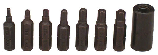 Wright Tool 8 Pc. Torx Bit Set T8 - T30 and Adaptor  (9295WR)