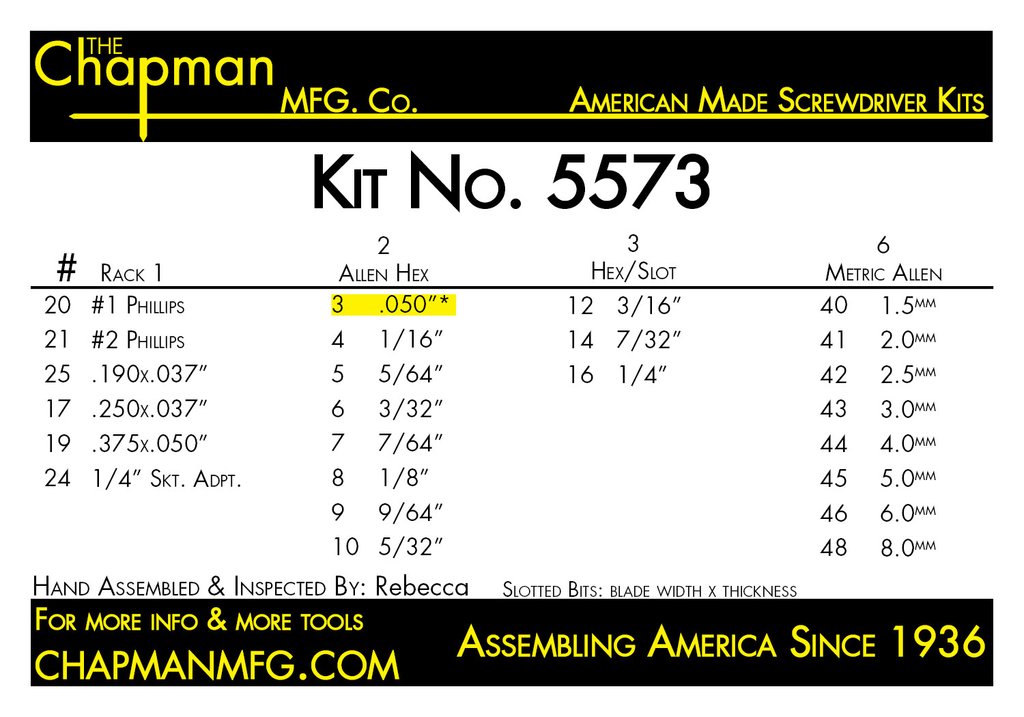 Chapman 30 Piece Screwdriver Set - No. 5573